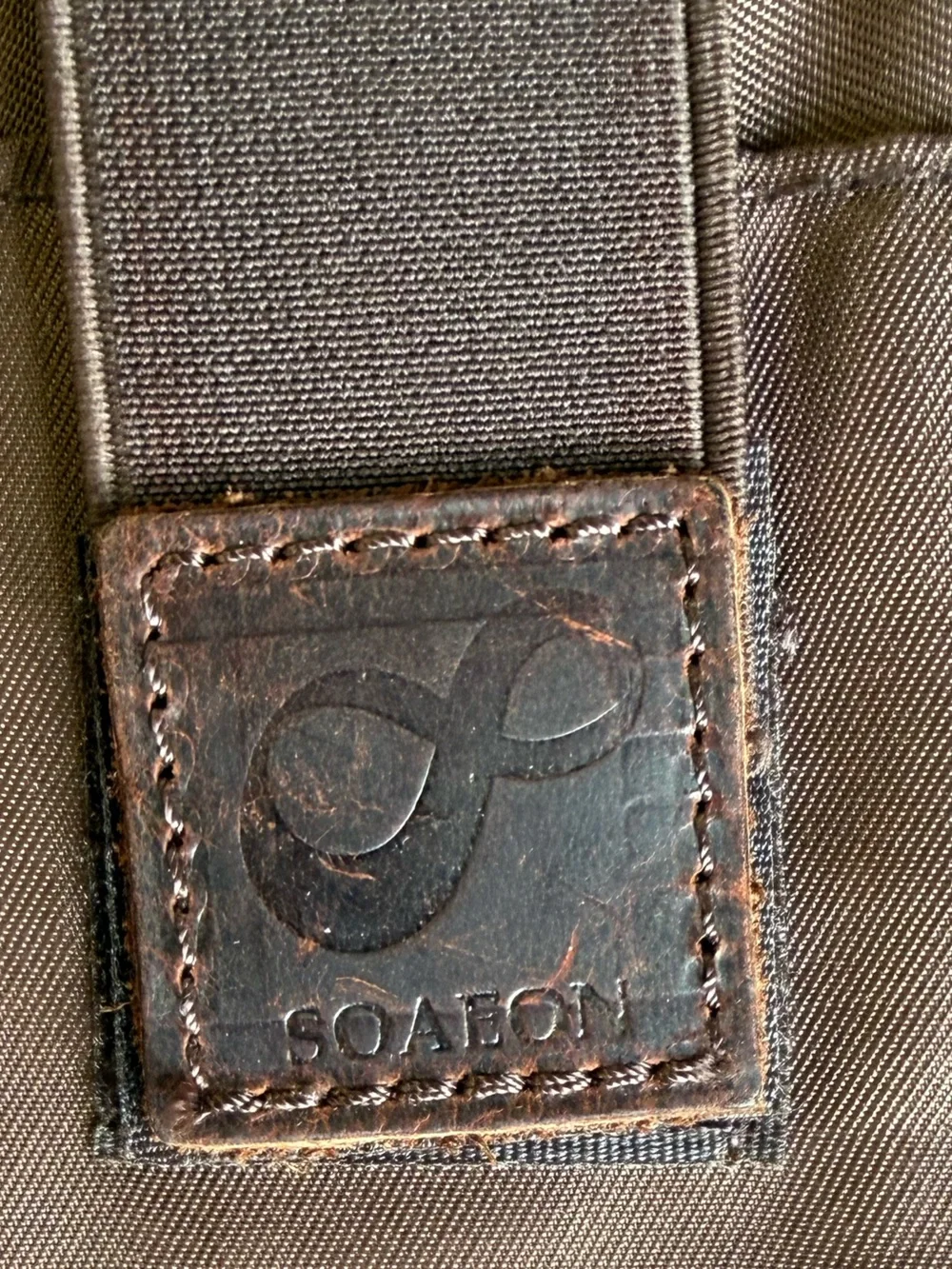 SOAEON Waxed Canvas Leather Messenger Bag Laptop Briefcase Crossbody Brown